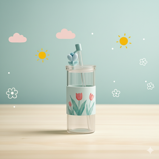 Spring Blossom Glass Cup| 410ml