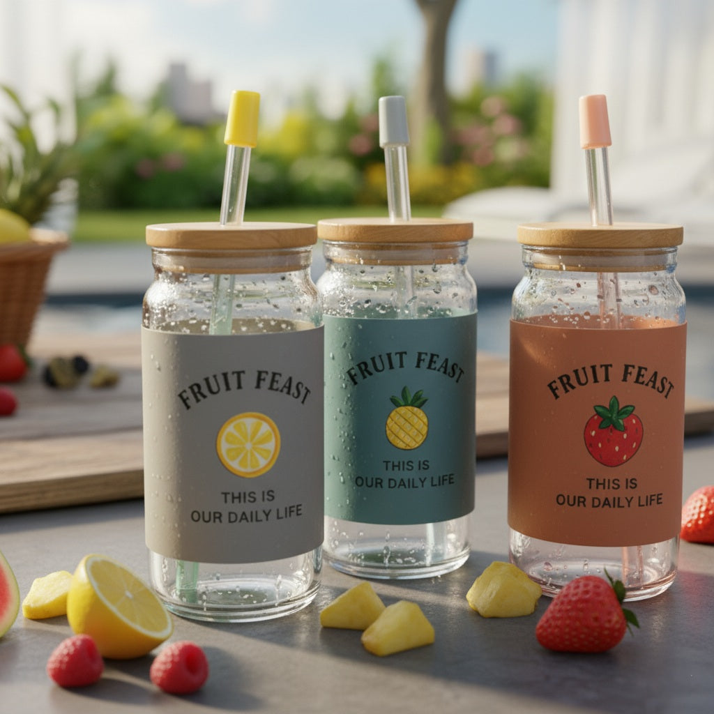 Fruit Feast Glass Sipper | 410ml