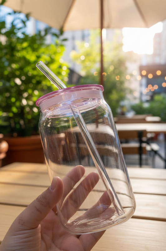 500ml Round-Shaped Glass Sipper