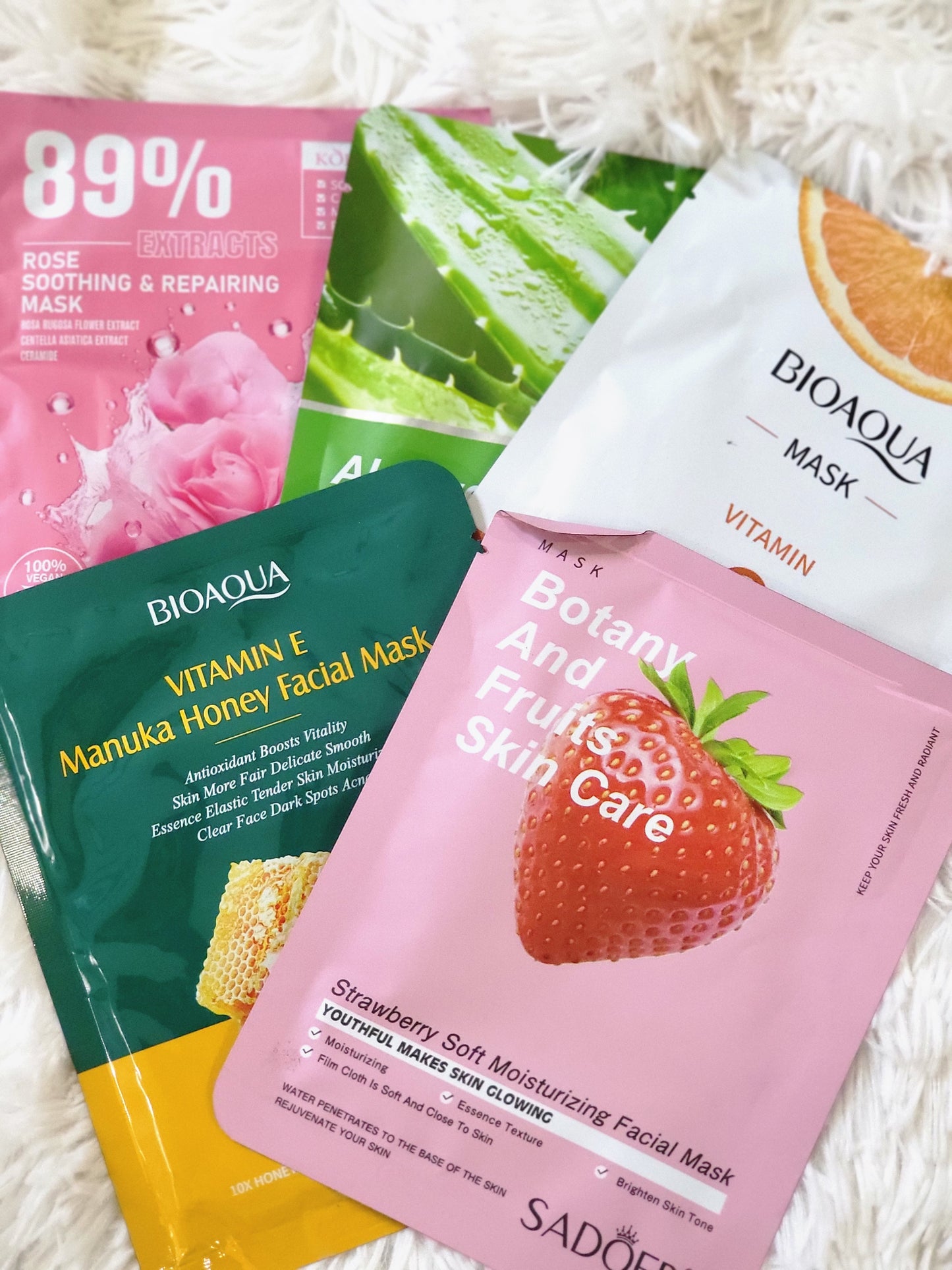 Pack of 5 Bio Aqua Face Mask.