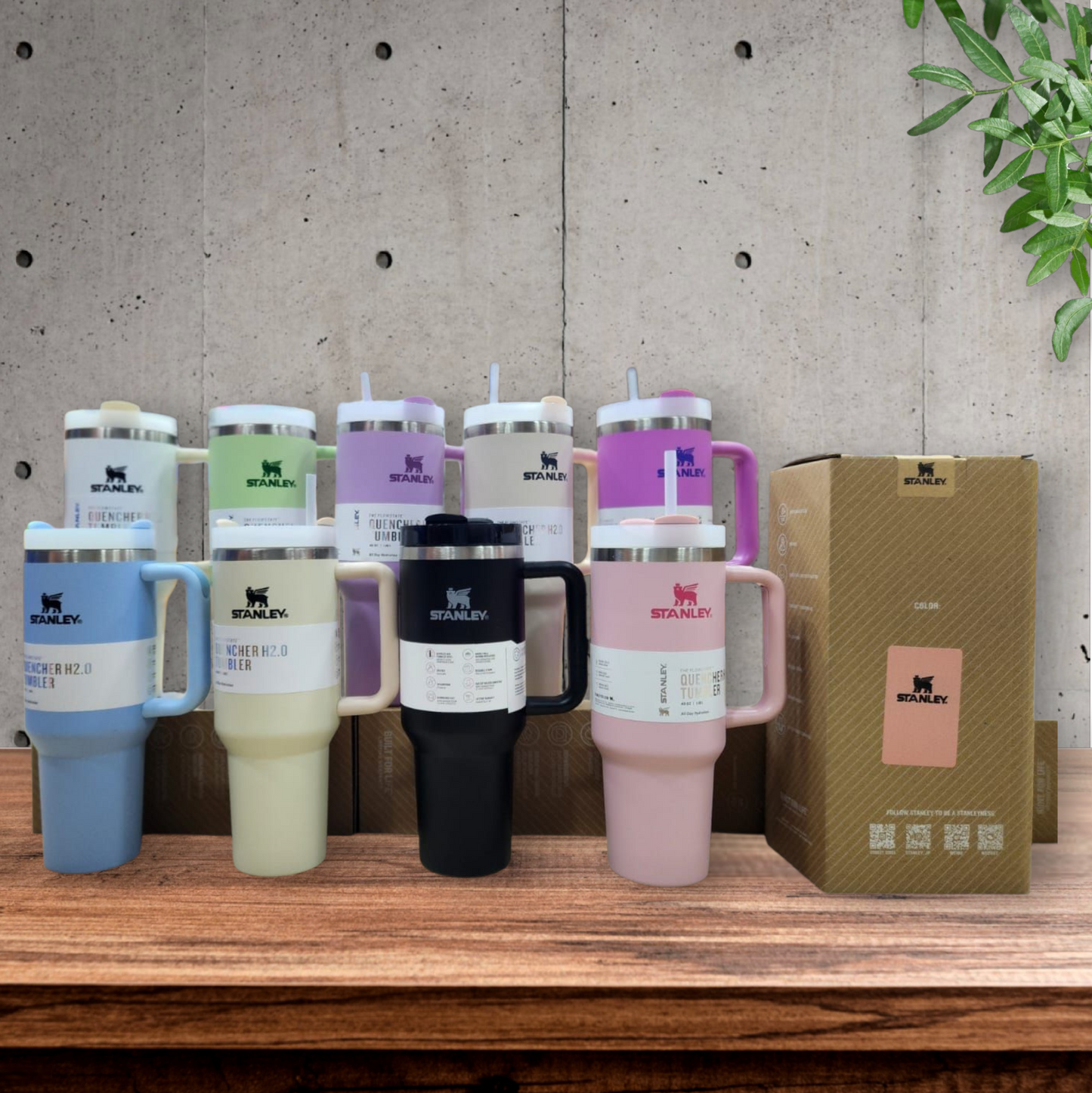 Stanley Quencher H2.0 Flow State Tumblers| 40oz| Dupe