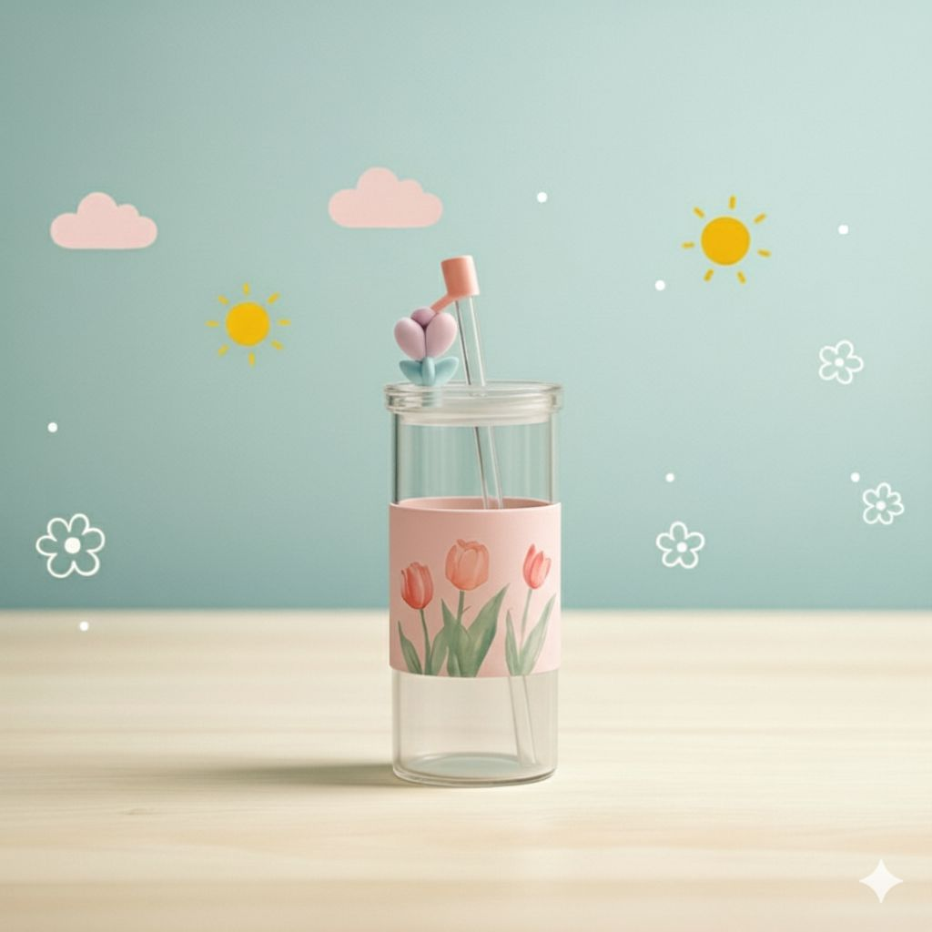 Spring Blossom Glass Cup| 410ml