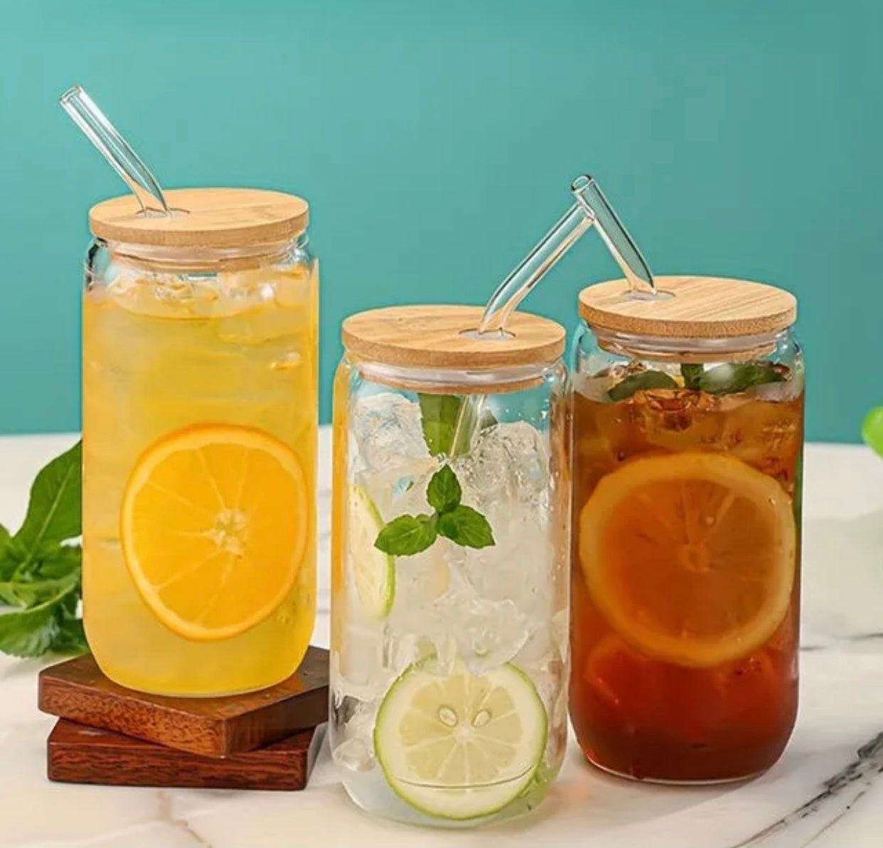 500ml Round-Shaped Glass Sipper