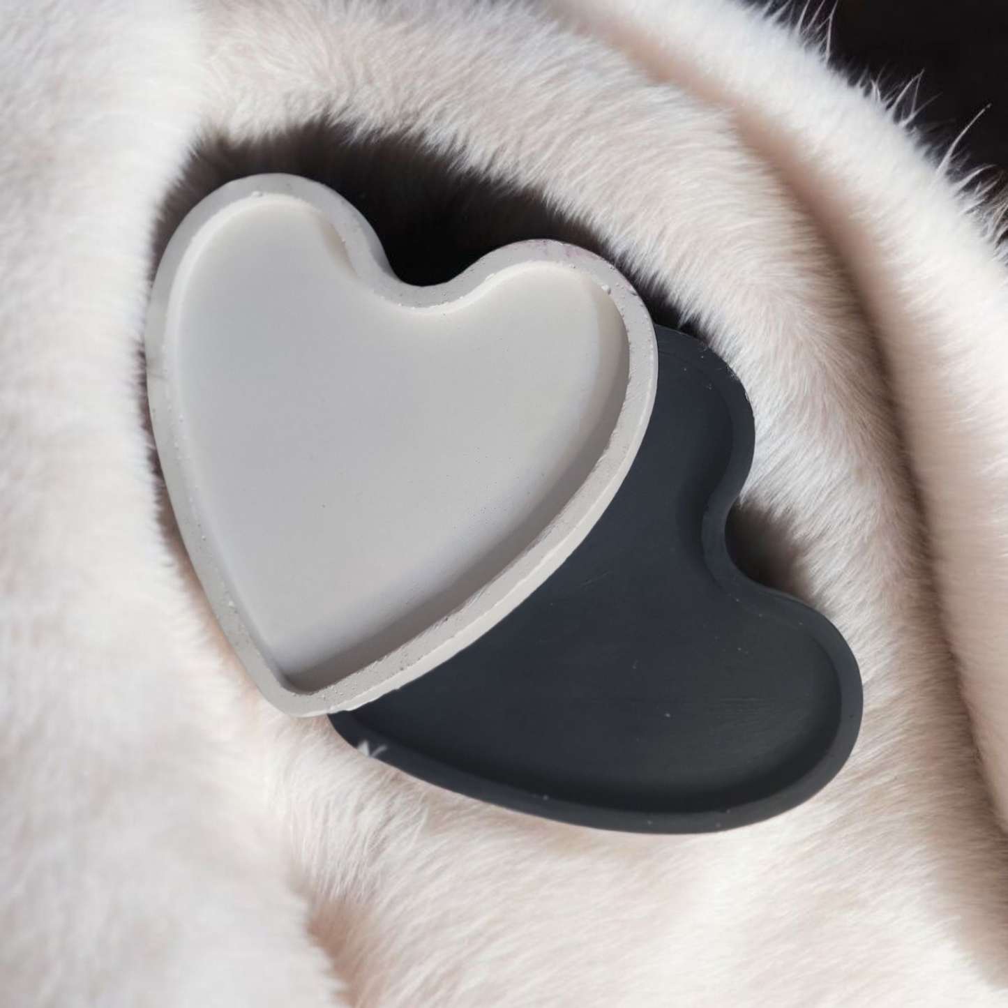 Heart-Shaped Concrete Tray