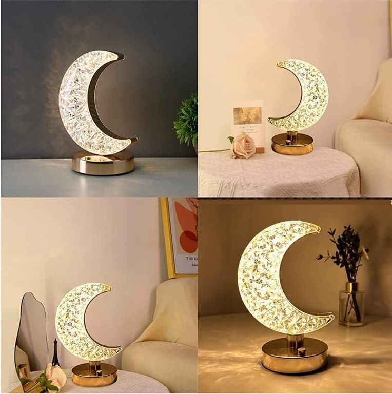 Crystal Crescent Moon Lamp.