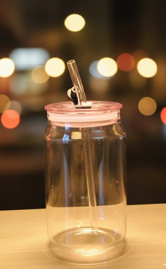 500ml Round-Shaped Glass Sipper
